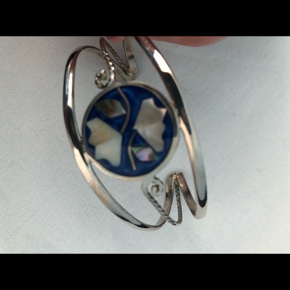 Alpaca Mexico Abalone Cuff Bracelet - Picture 3 of 8